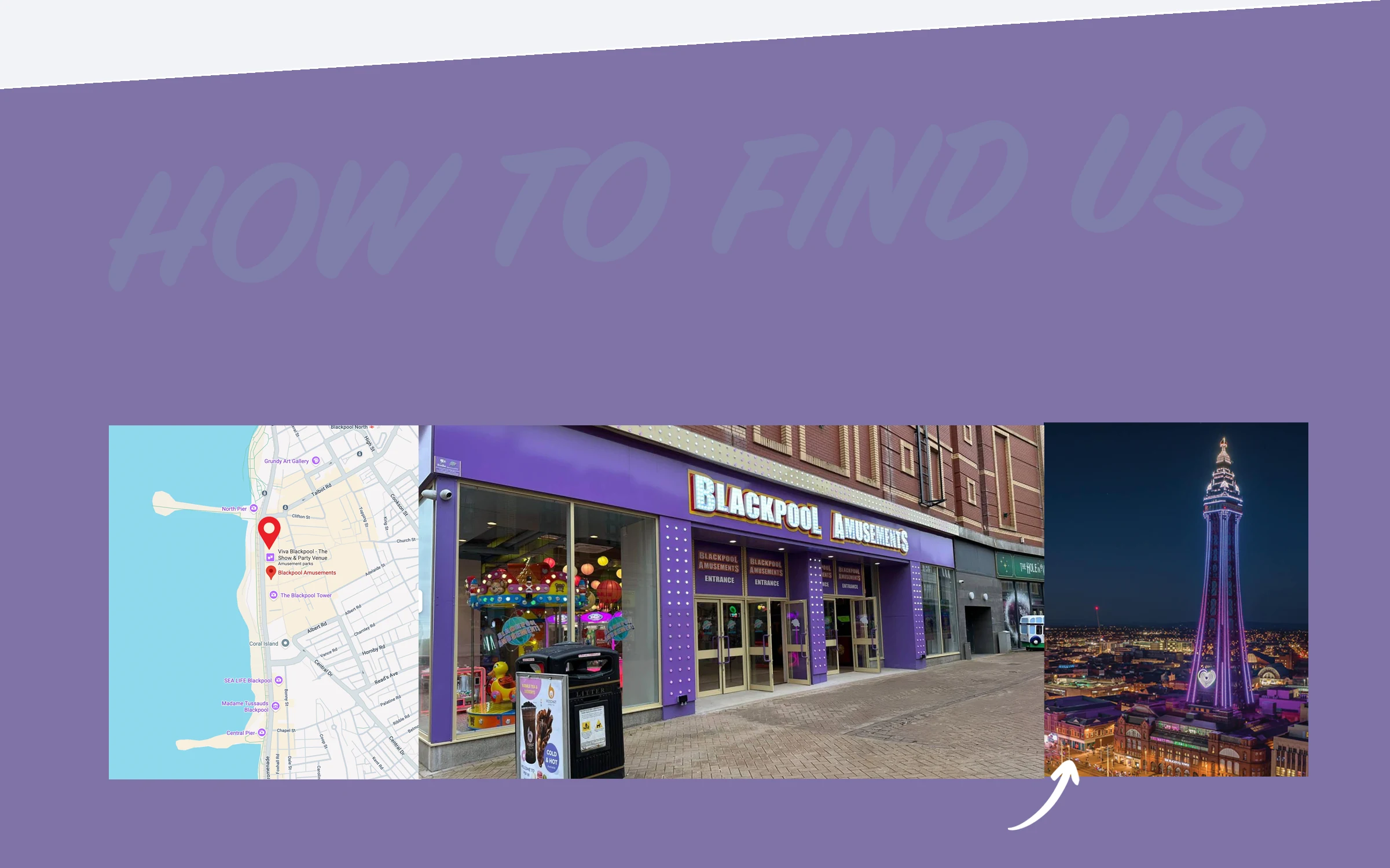 How to find Blackpool Amusements on Bank Hey Street