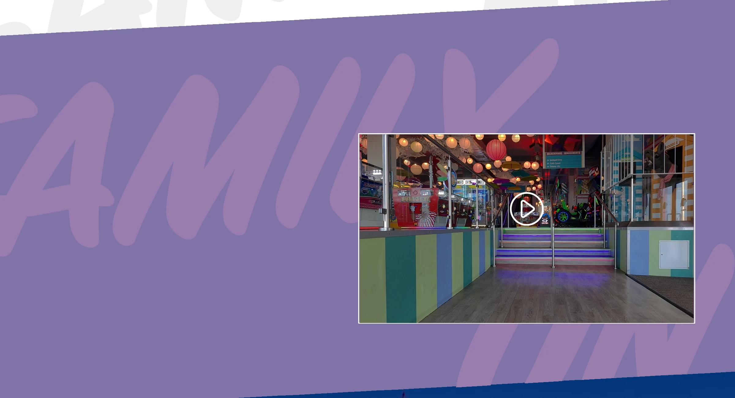 Inside Blackpool Amusements arcade entrance