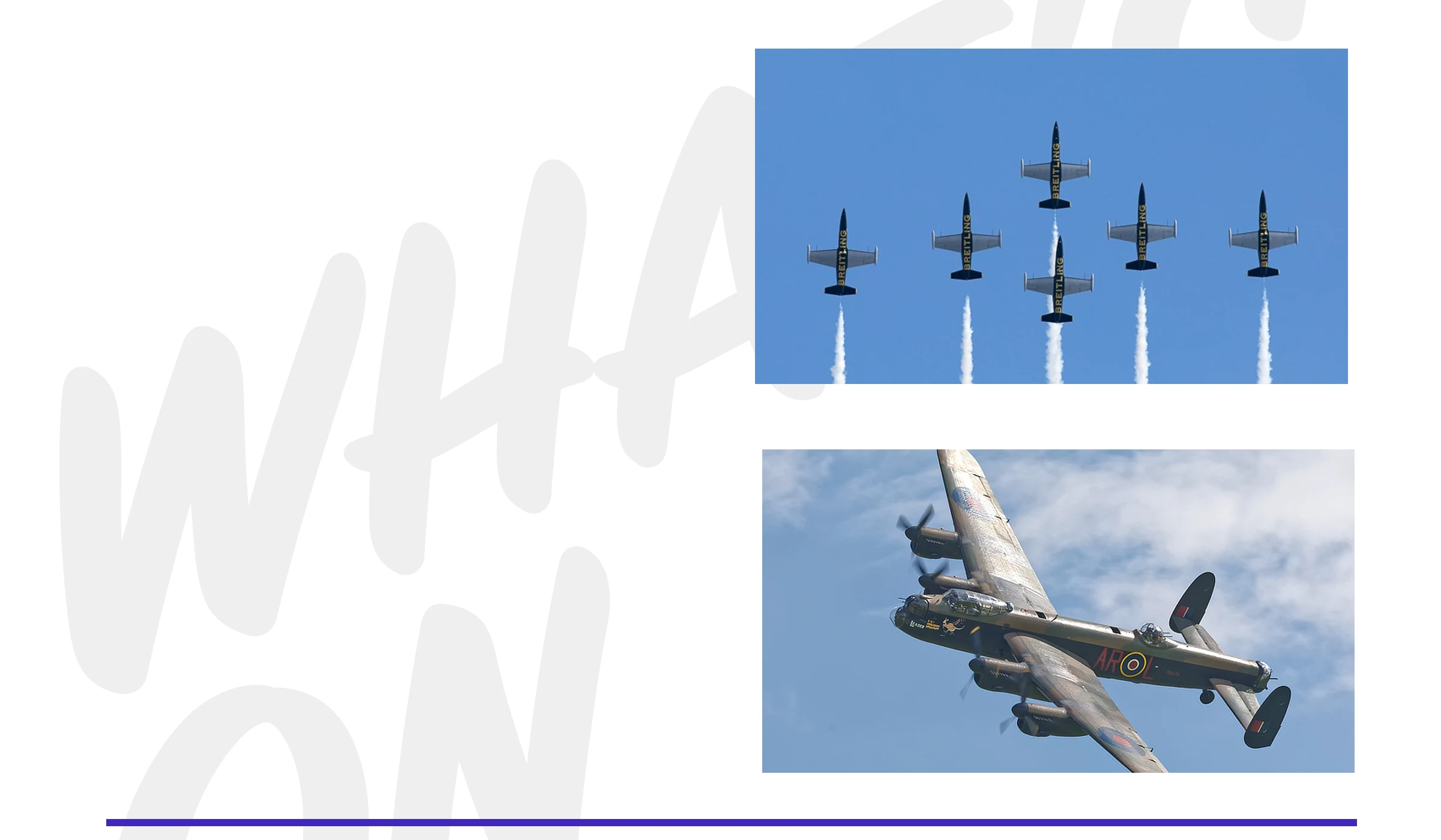 Blackpool Airshow display aircraft over the seafront